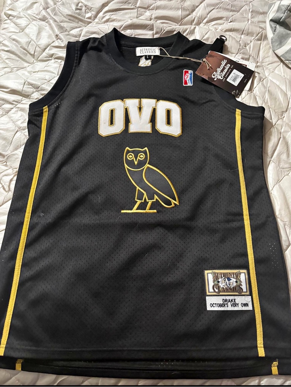 OVO Black & Gold Basketball Jersey by drake size large